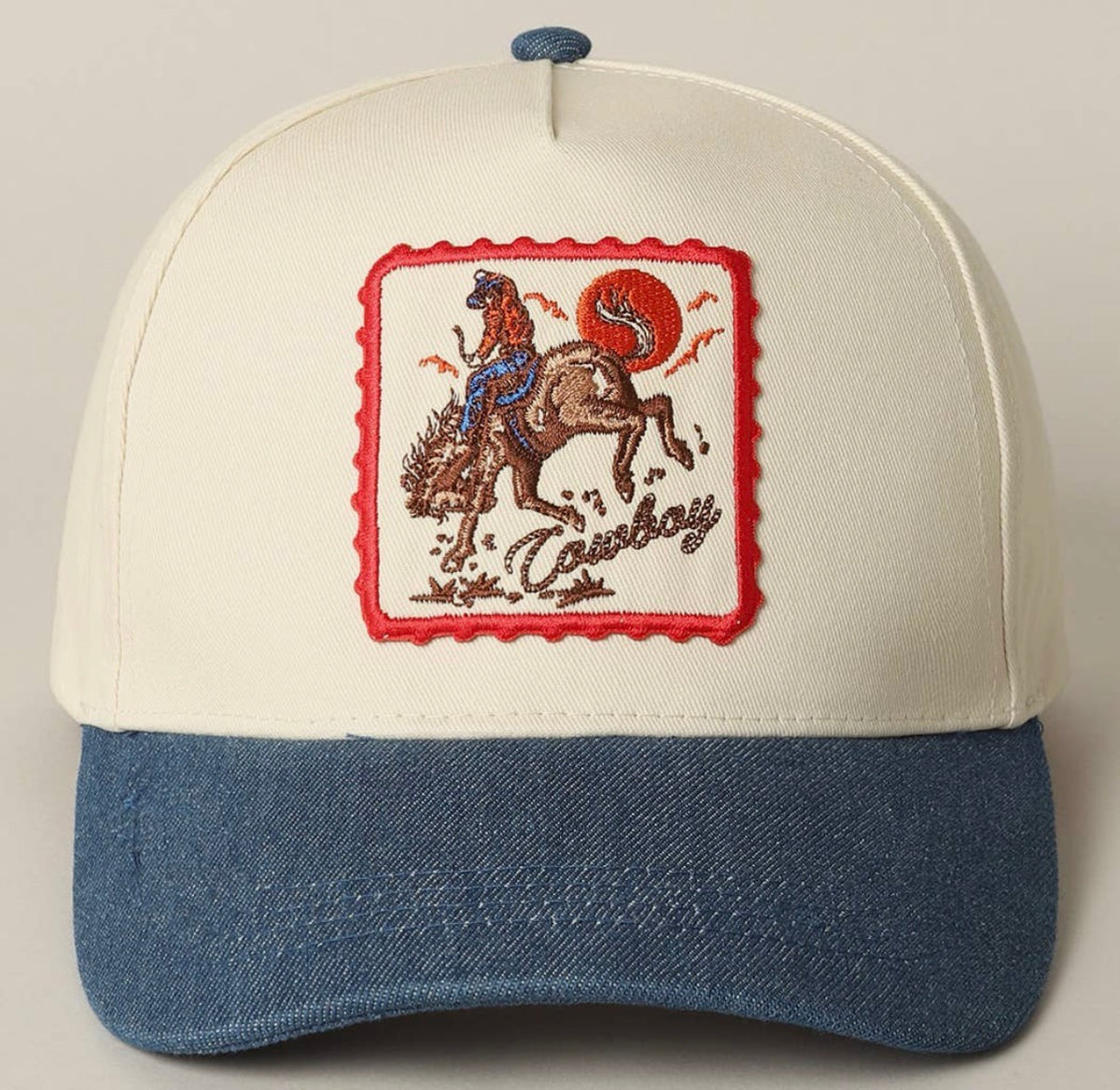 The Cowboy Embroidered Patch Hat