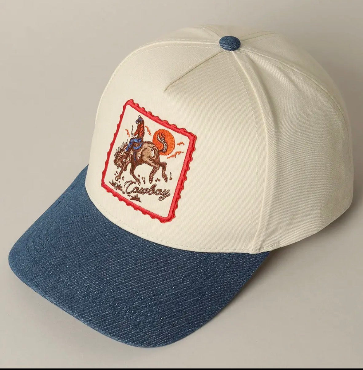 The Cowboy Embroidered Patch Hat