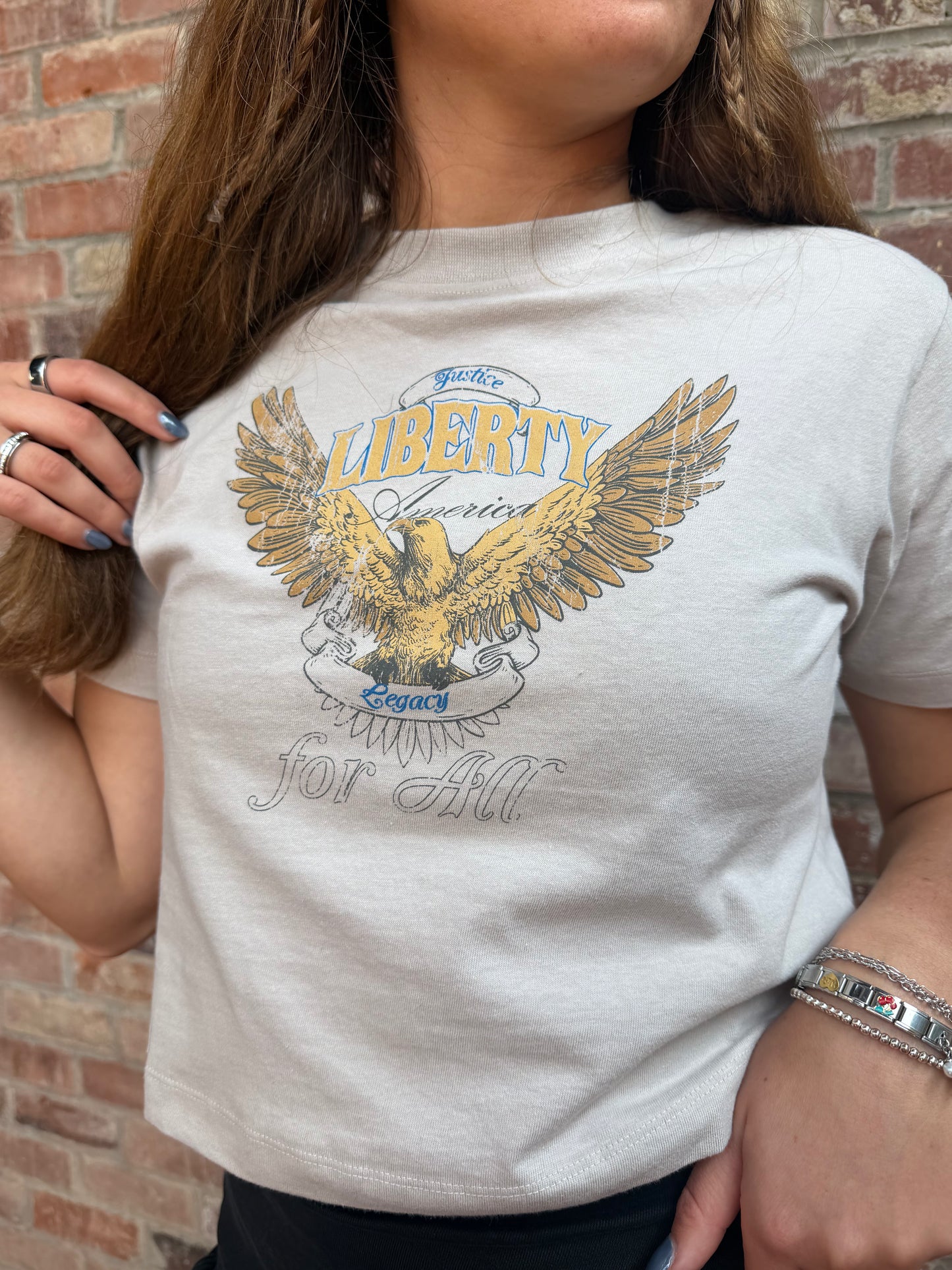 The 'Liberty For All' Baby Tee