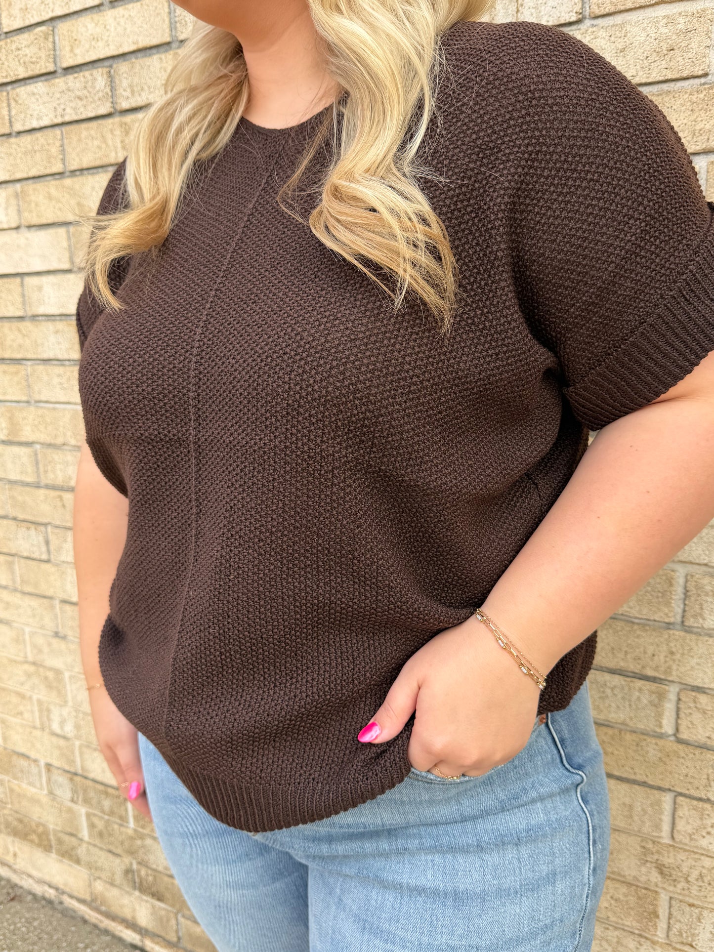 The Knit Short Sleeve Sweater