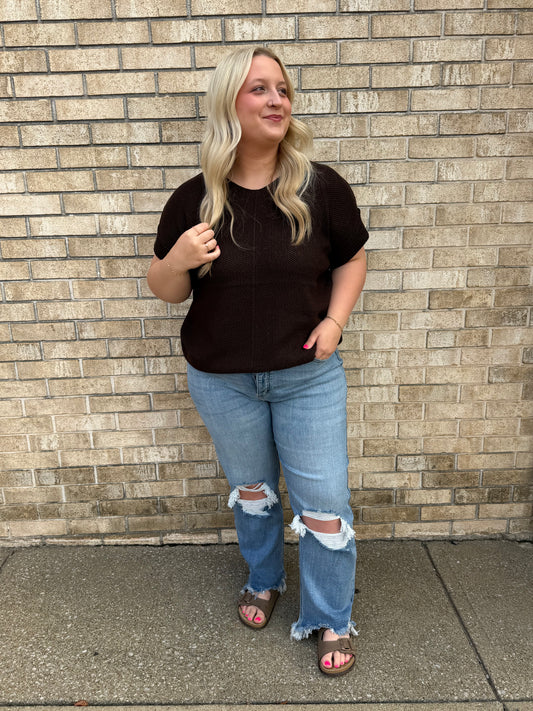 The Knit Short Sleeve Sweater