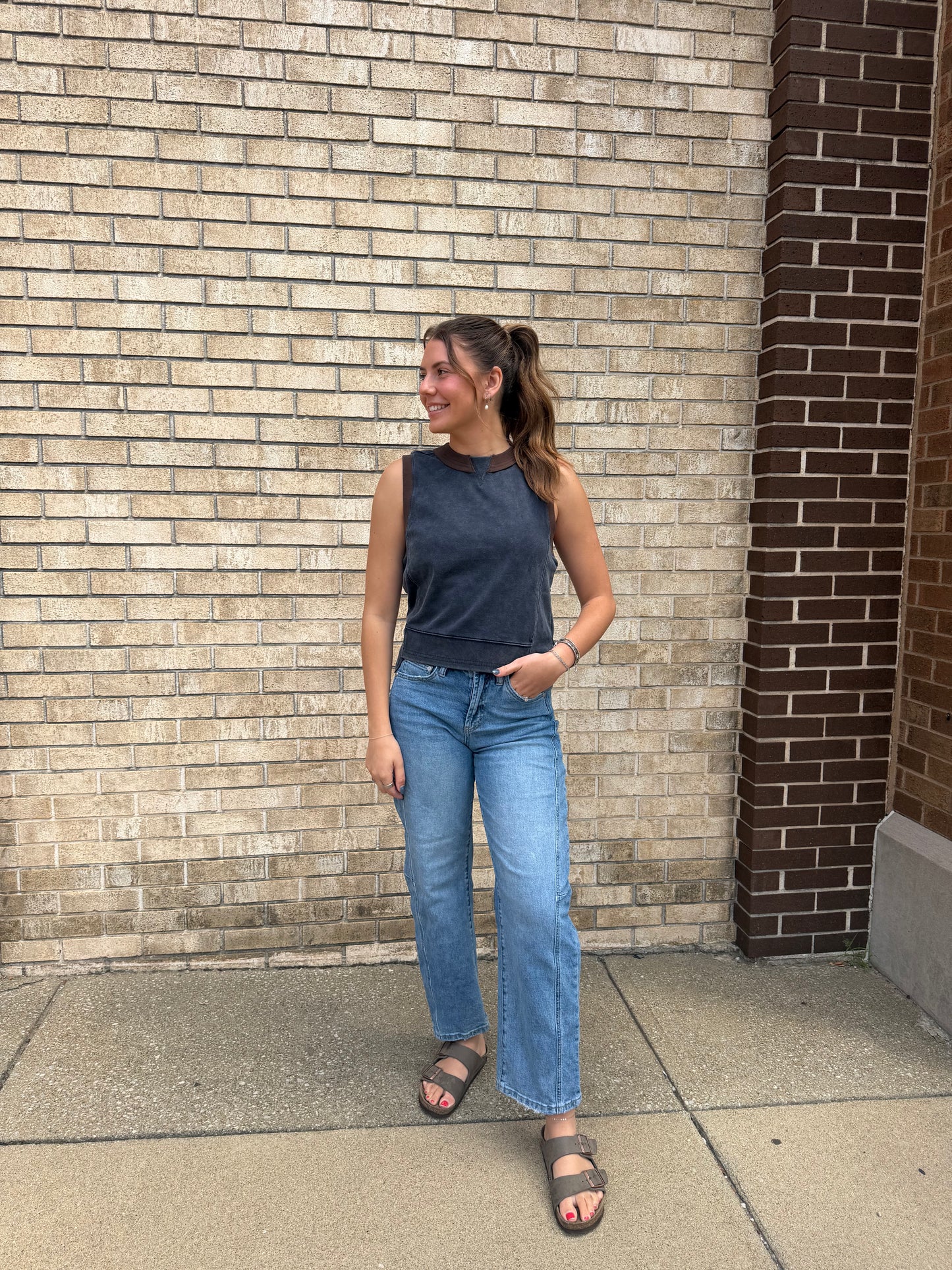 The Mineral Washed Contrast Tank