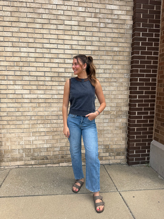 The Mineral Washed Contrast Tank