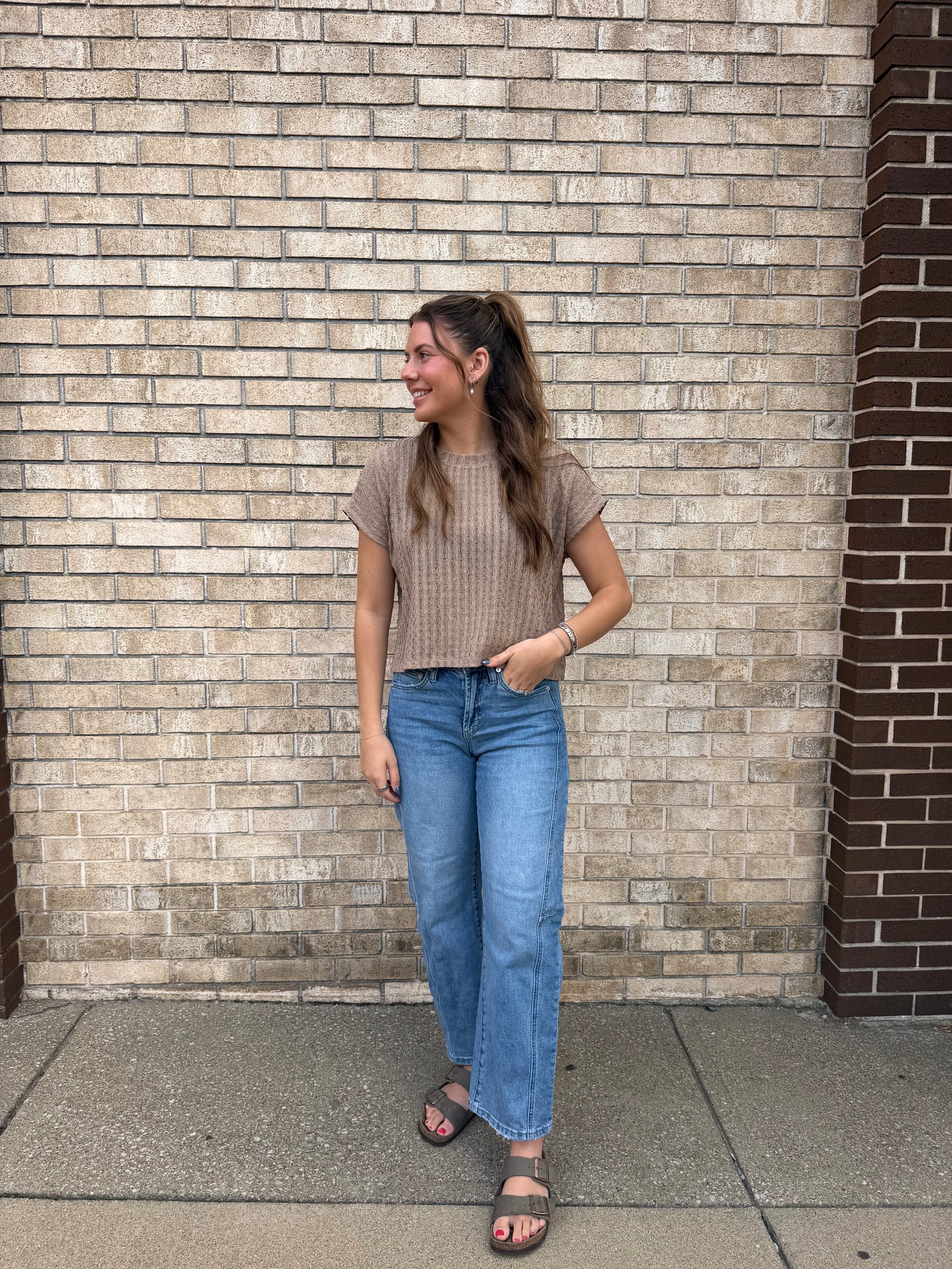 The Taupe Short Sleeve Top