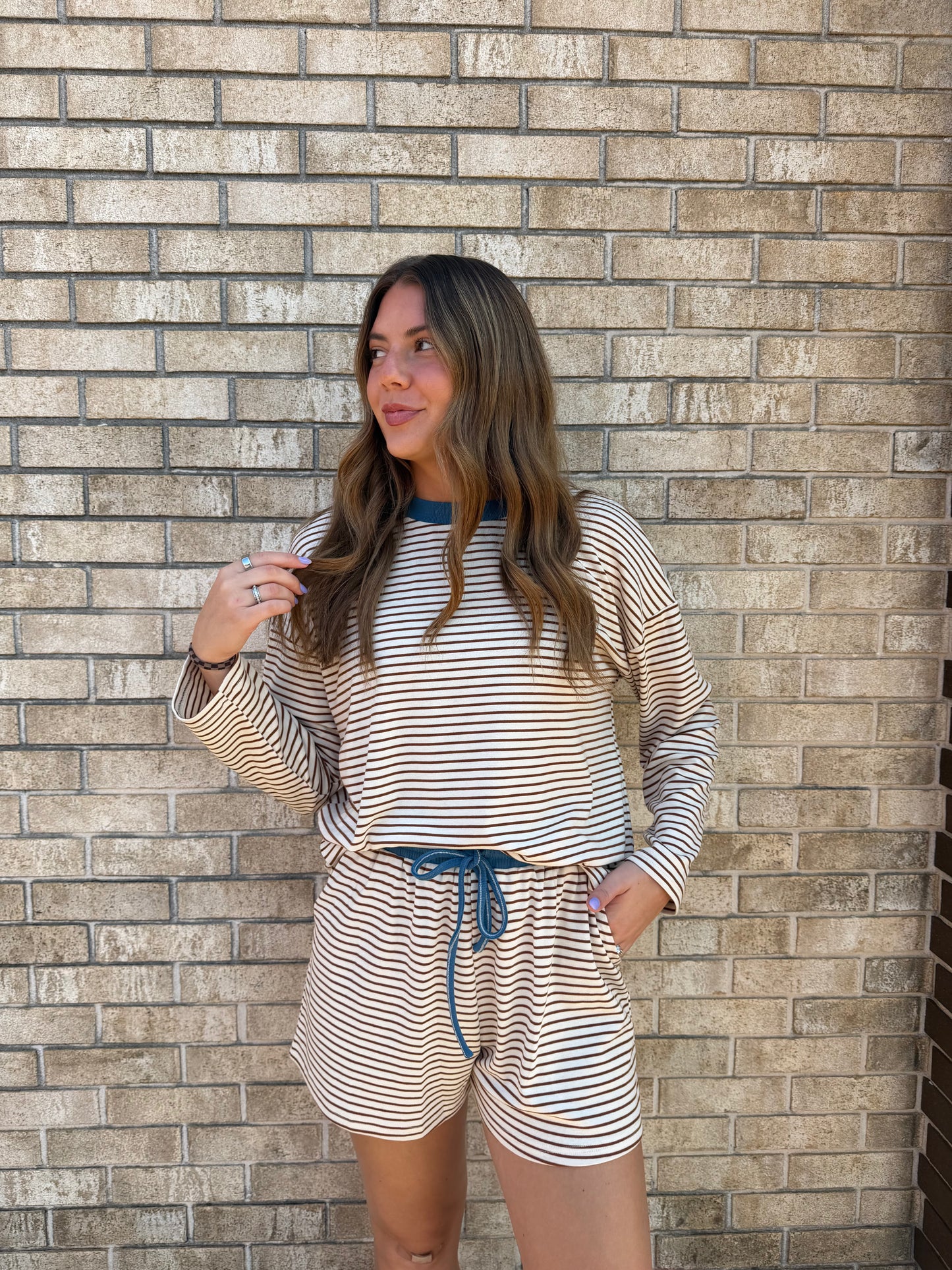 The Sylvie Striped Shorts Set