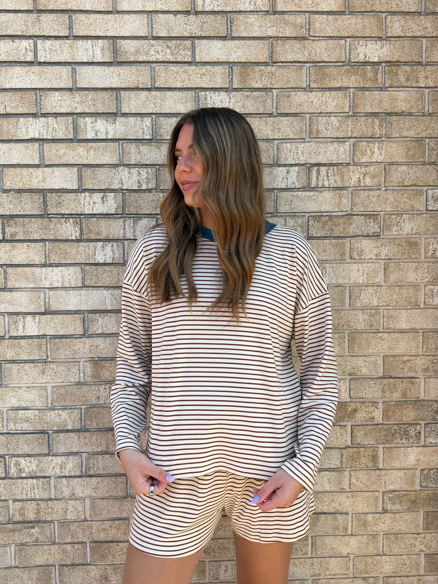 The Sylvie Striped Shorts Set