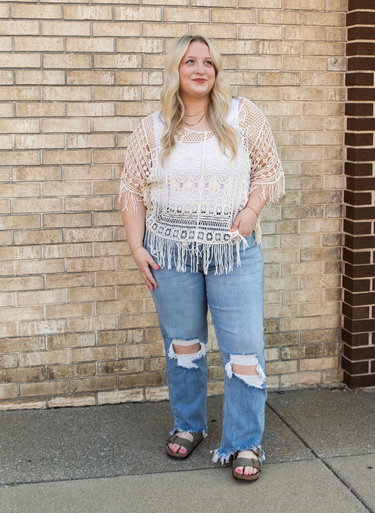 The Fringe Hem Crochet Top