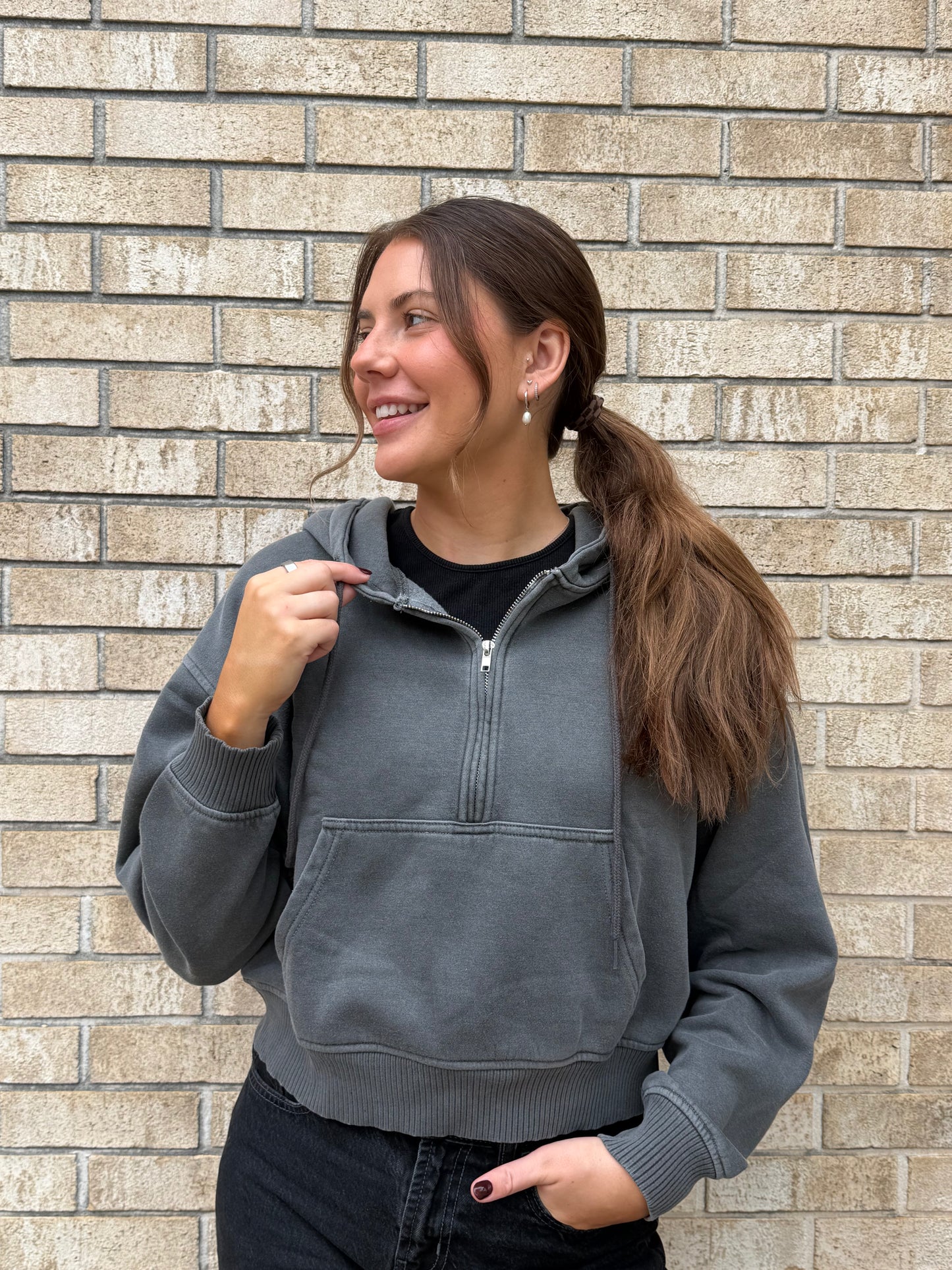 The Half Zip Hadley Hoodie (2 Colors)