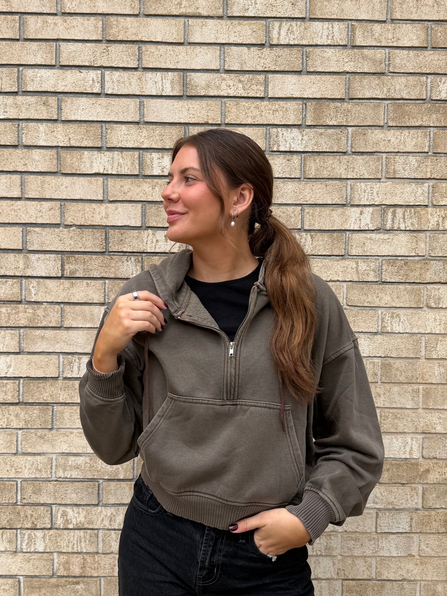 The Half Zip Hadley Hoodie (2 Colors)