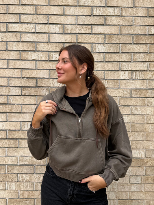 The Half Zip Hadley Hoodie (2 Colors)