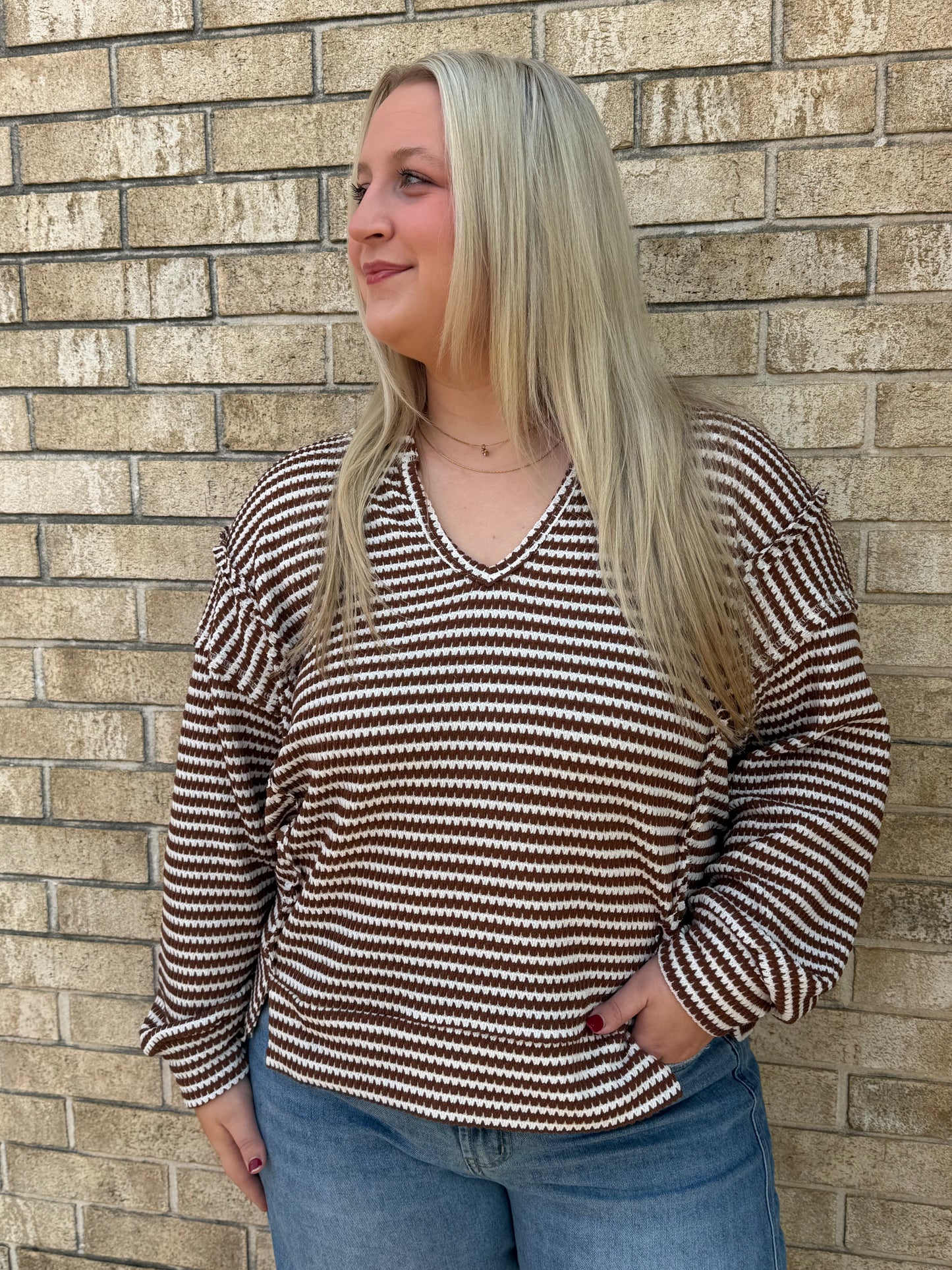 The Lightweight Striped Knit Long Sleeve