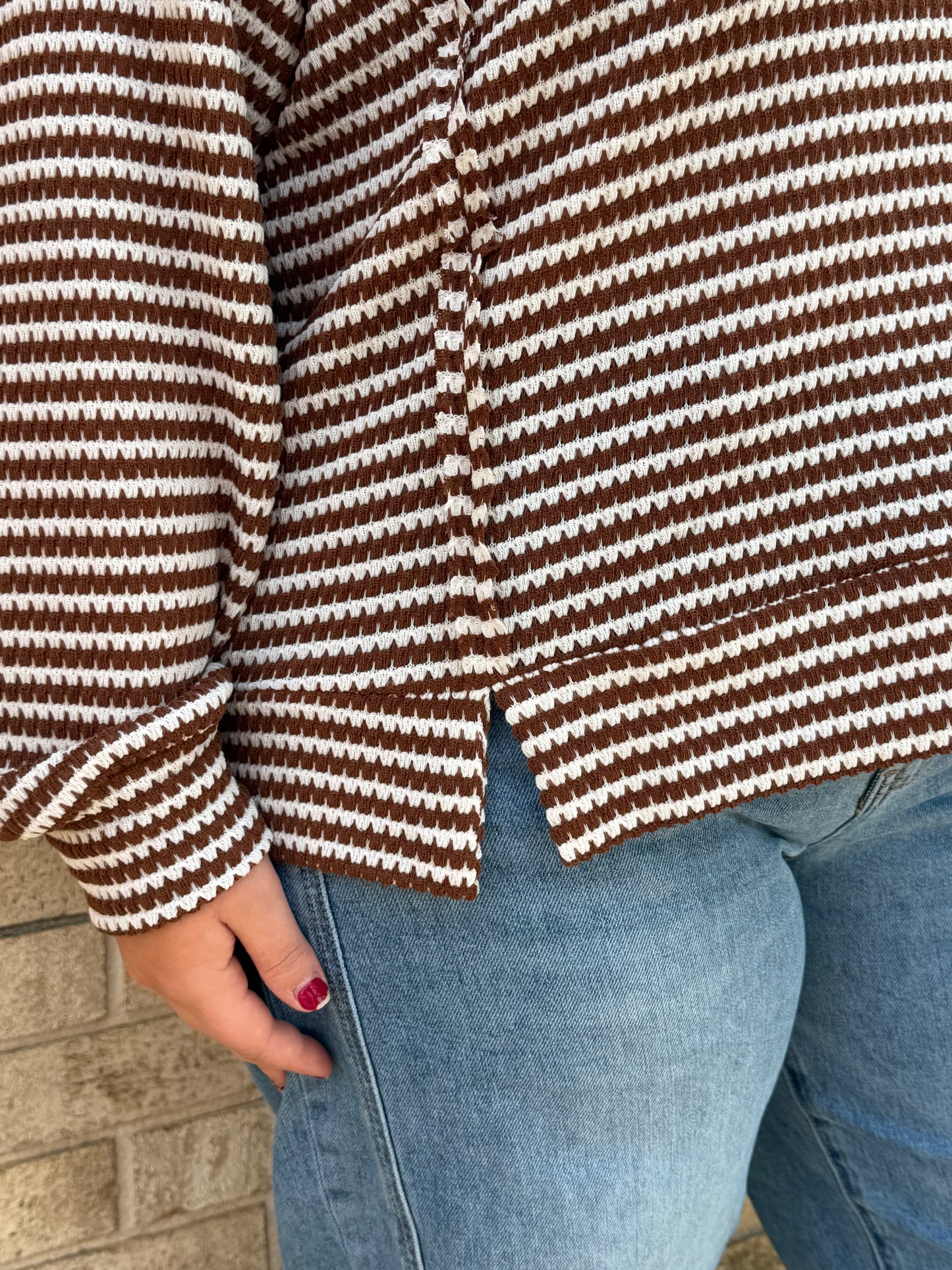 The Lightweight Striped Knit Long Sleeve