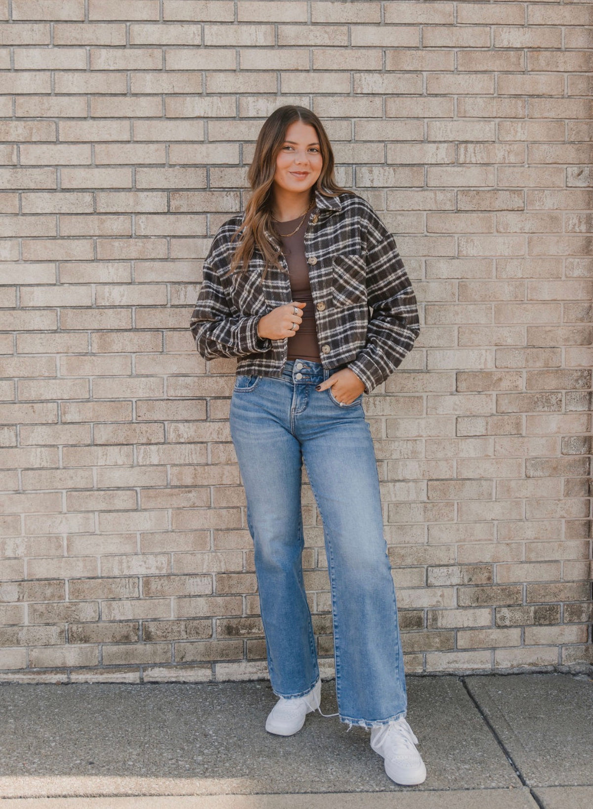 The Cropped Isabelle Flannel Jacket