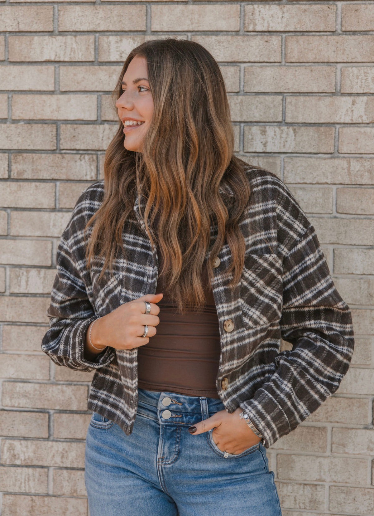 The Cropped Isabelle Flannel Jacket