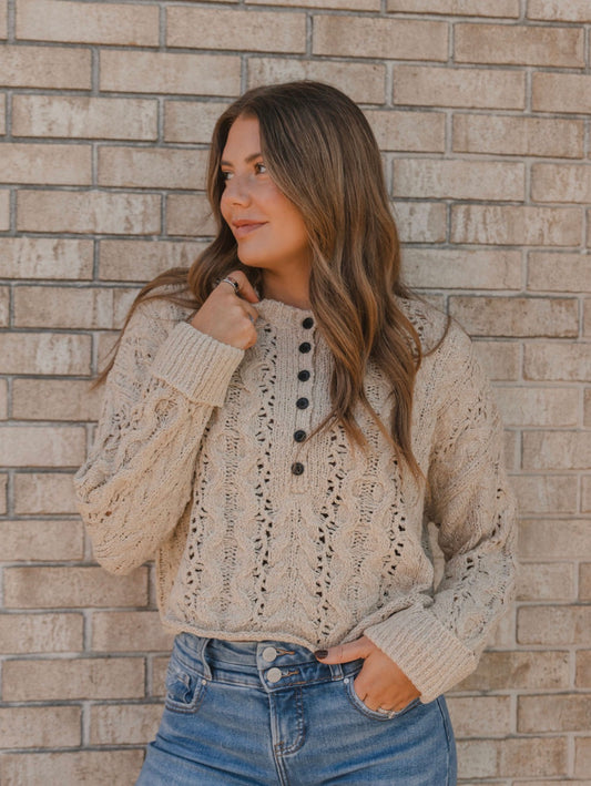 The Henley Knit Sweater