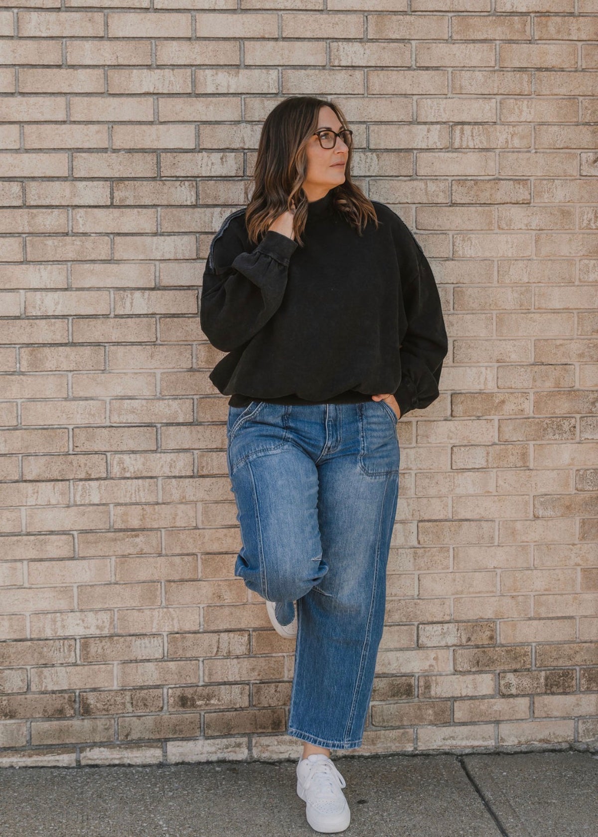 The Basic Mock Neck Sweatshirt