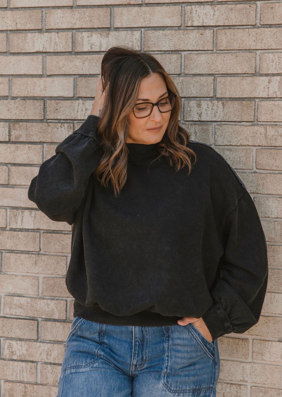 The Basic Mock Neck Sweatshirt