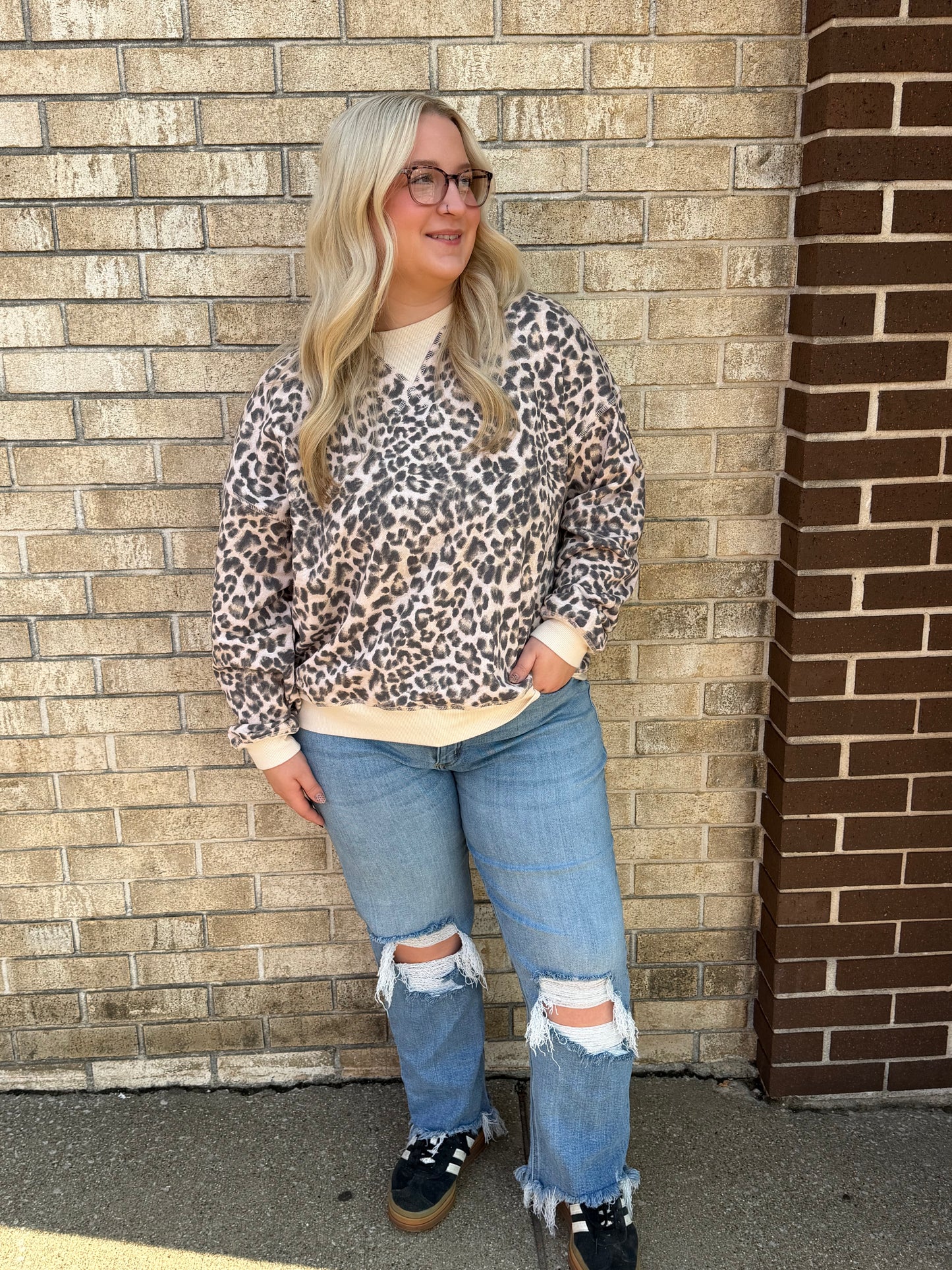 The Leopard Boxy Crewneck