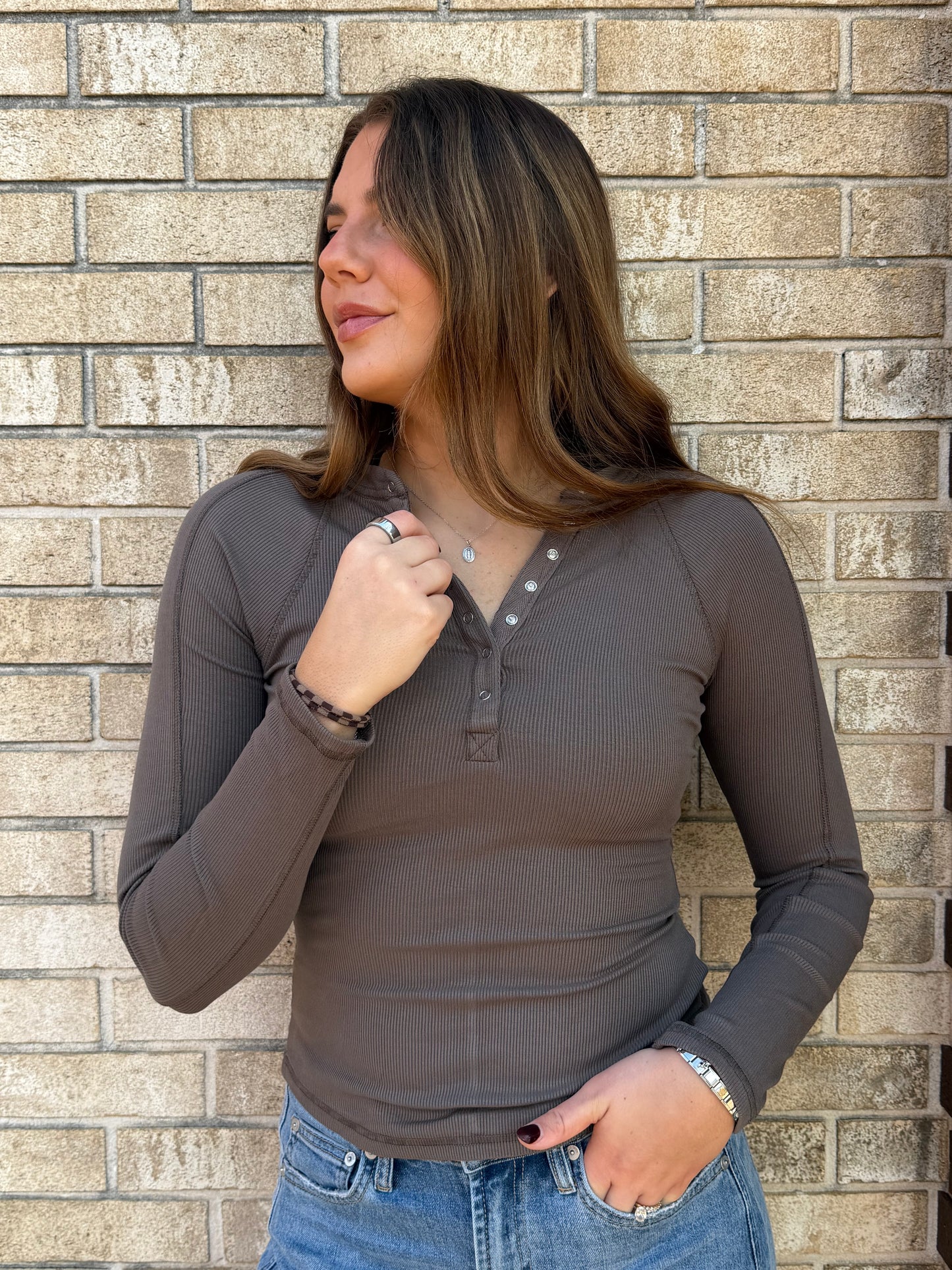The Henley Long Sleeve Top