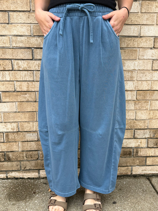 The Vintage Blue Barrel Sweatpants