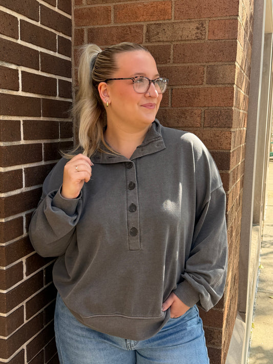 The Mock Neck Henley Top