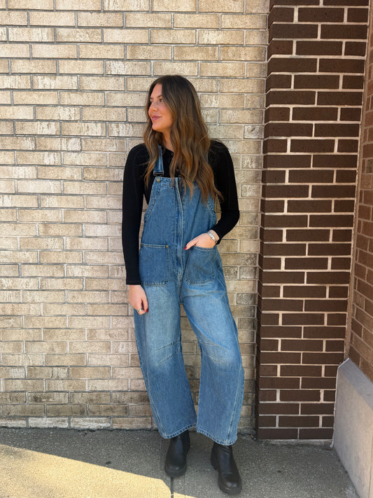 The Barrel Denim Overalls