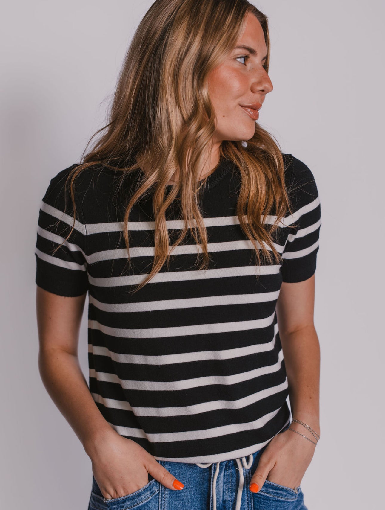 The Black & White Sweater Tee