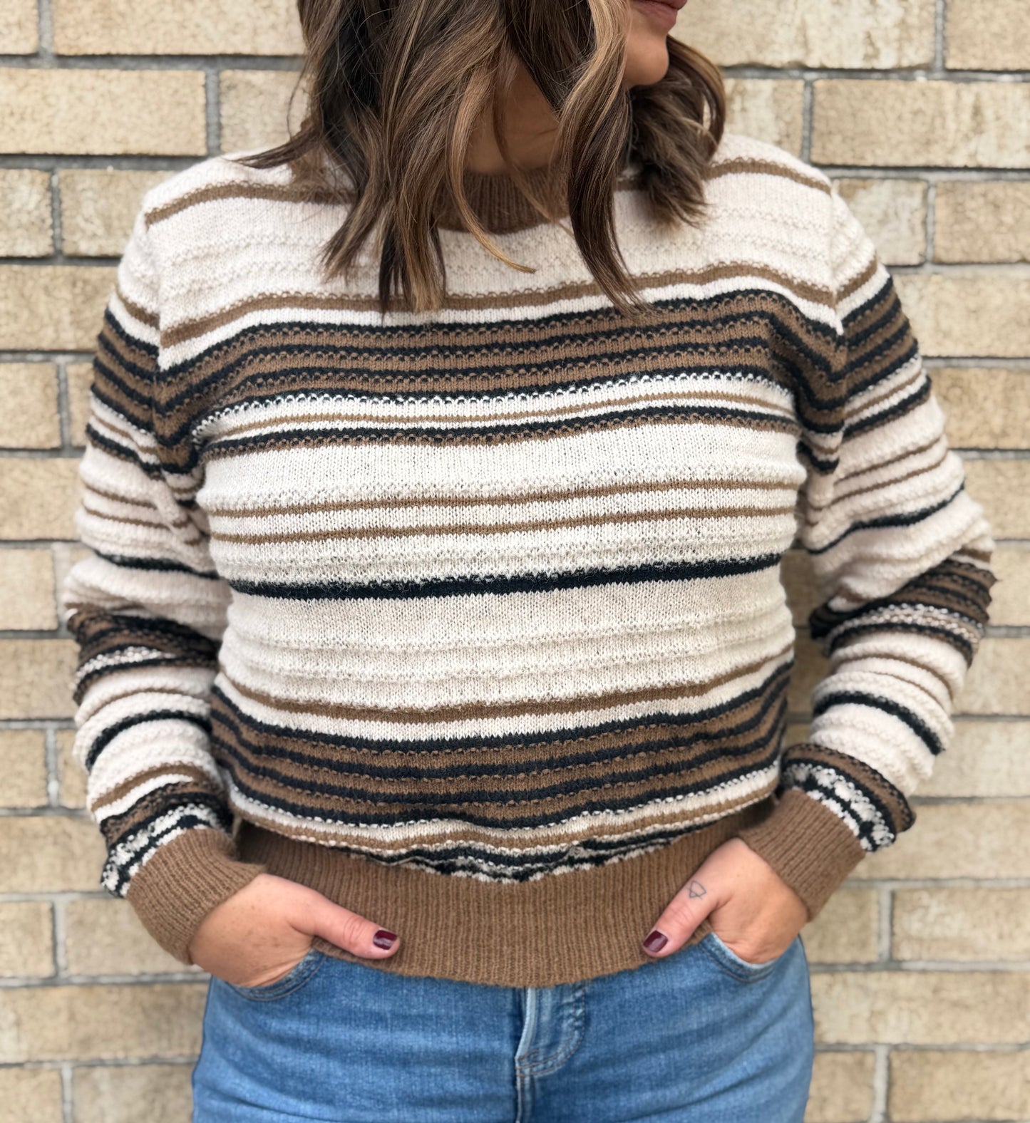 The Fall Striped Crewneck Sweater