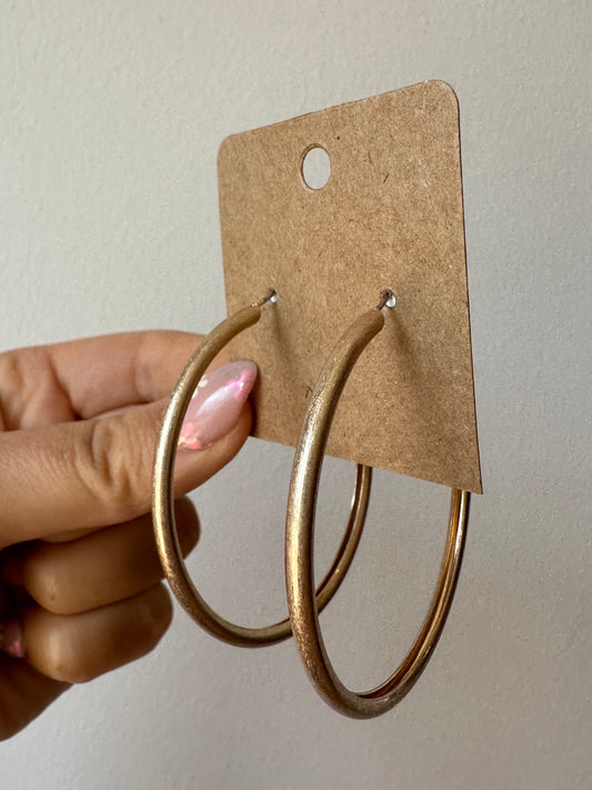 The Matte Gold Hoops