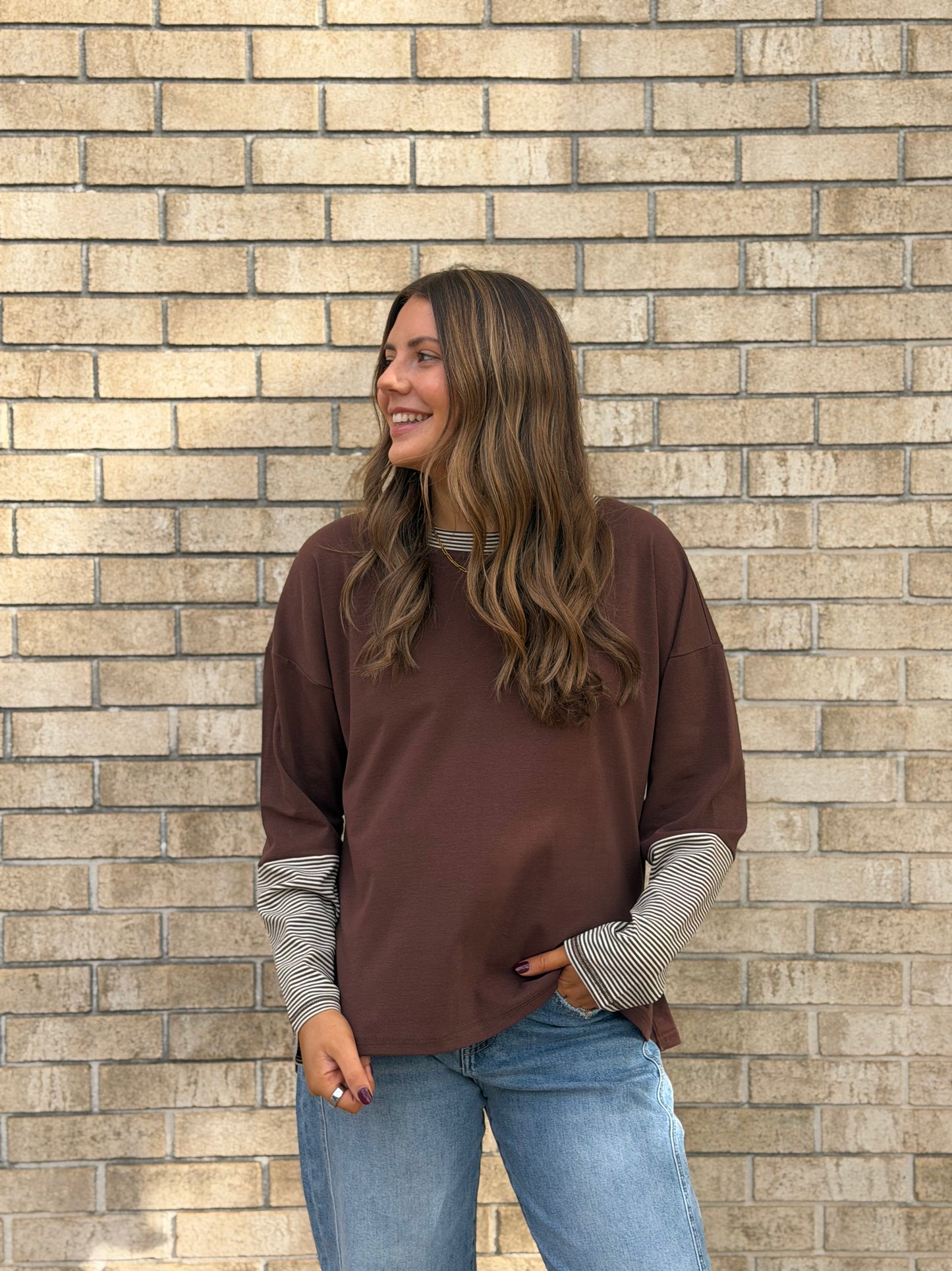The Striped Brown Long Sleeve