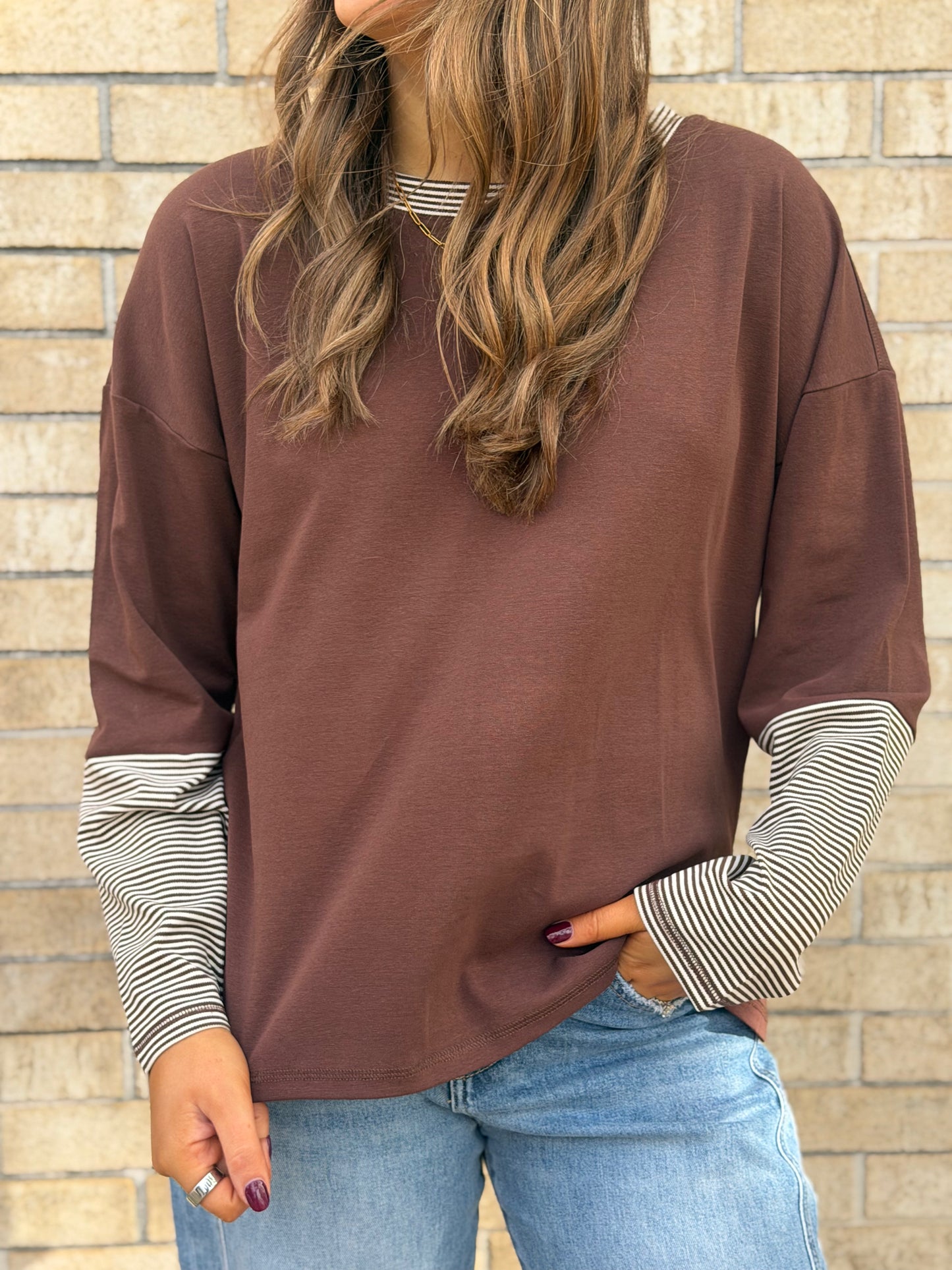 The Striped Brown Long Sleeve