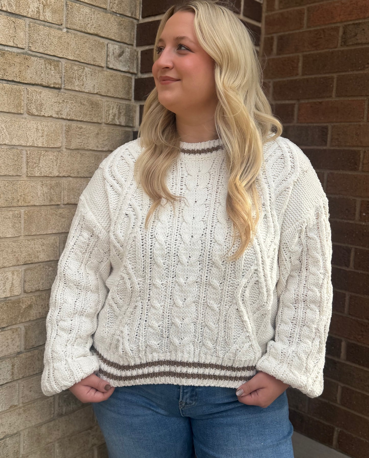 The Cable Knit Crewneck Sweater