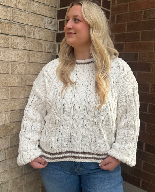 The Cable Knit Crewneck Sweater