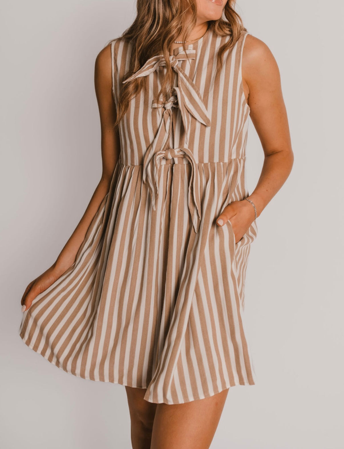 The Lily Striped Textured Dress