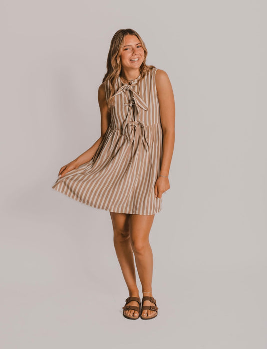 The Lily Striped Textured Dress