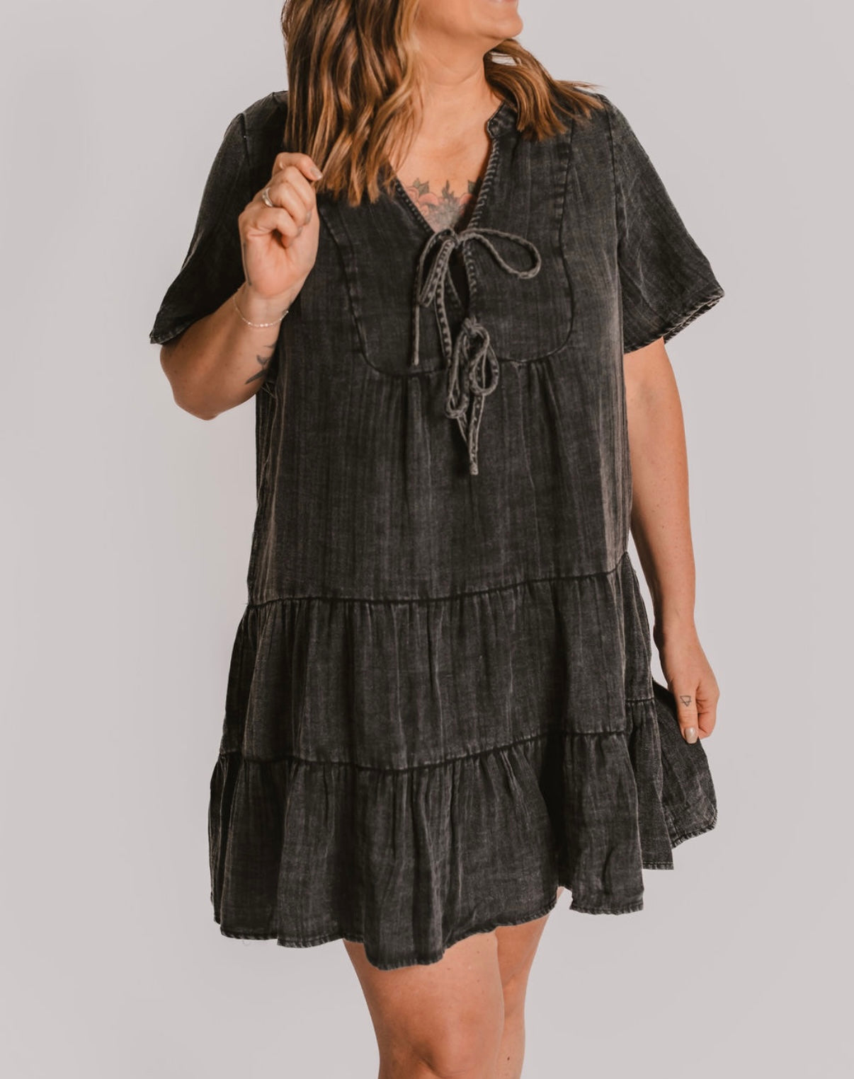 The Mineral Wash Gauze Dress