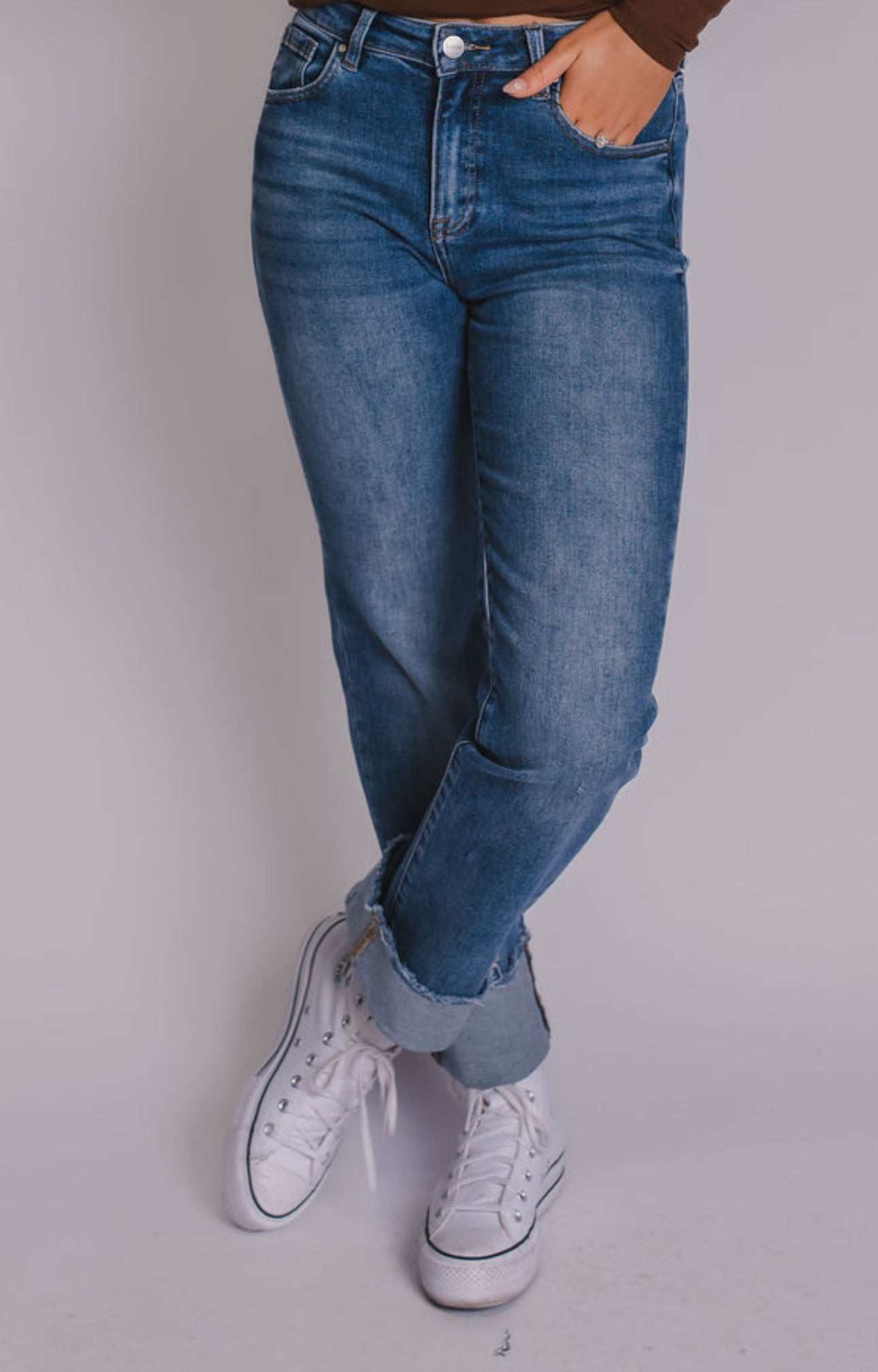 The Cuffed Straight Leg Lana Jeans