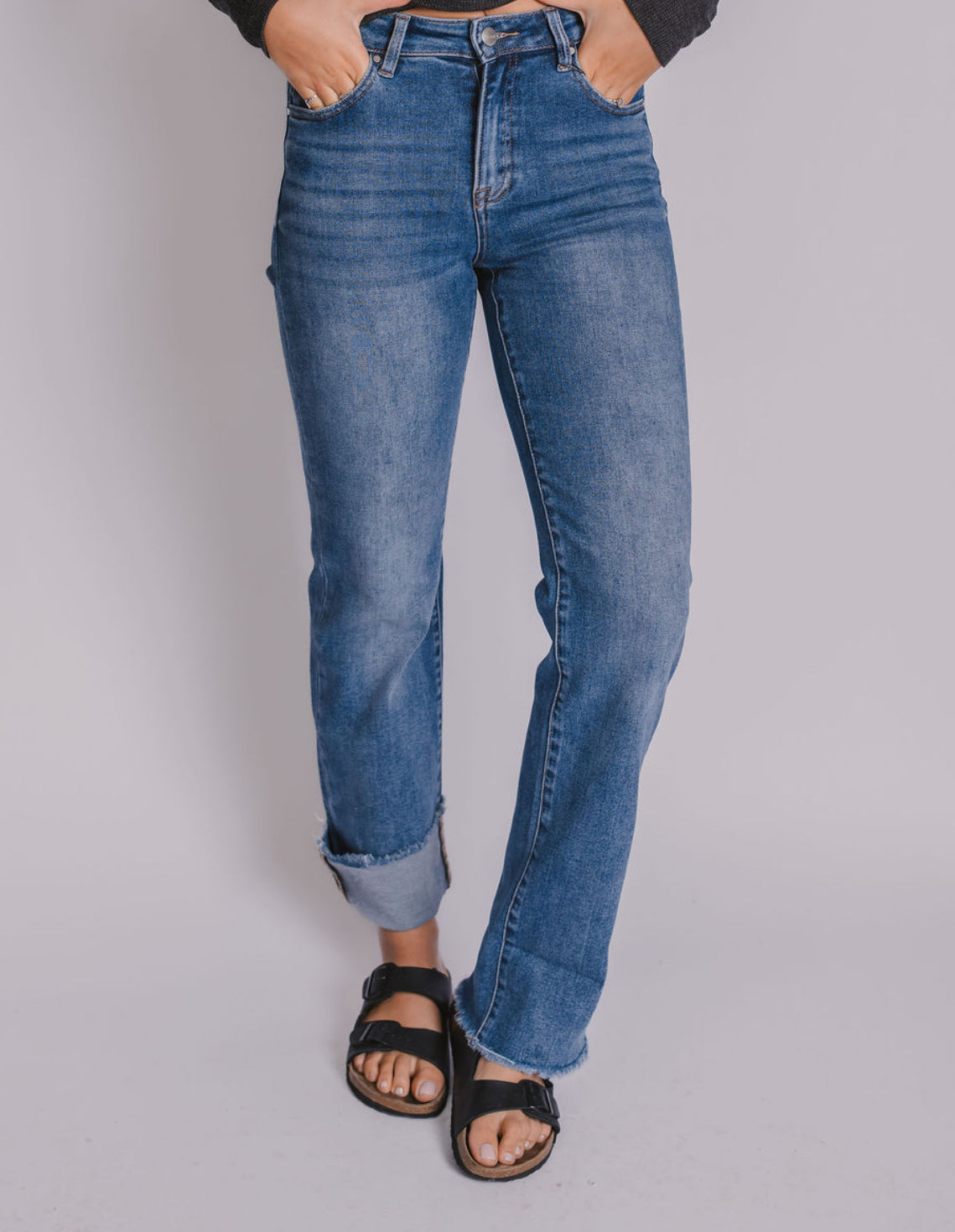 The Cuffed Straight Leg Lana Jeans