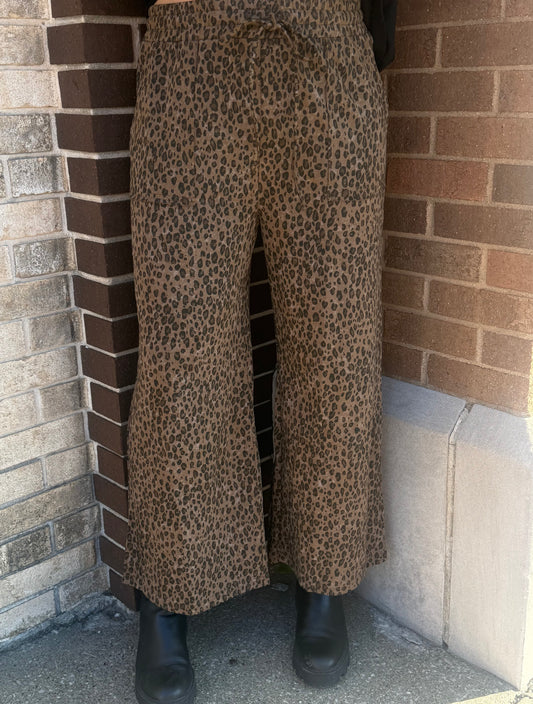 The Leopard Wide Leg Pants