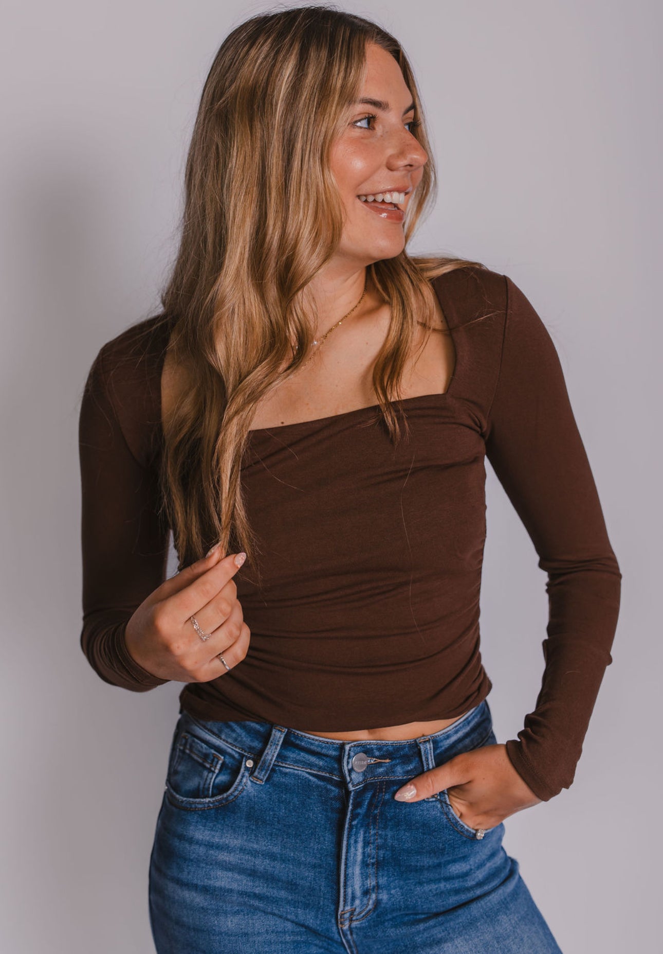 The Sadie Square Neck Long Sleeve Top