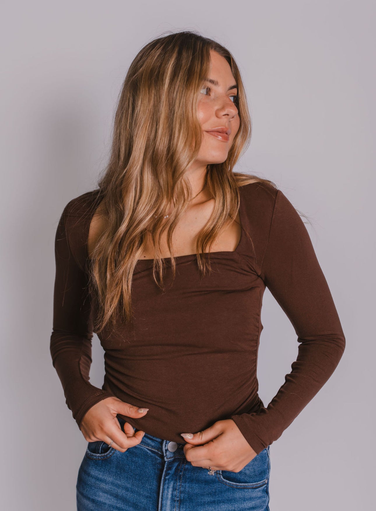 The Sadie Square Neck Long Sleeve Top