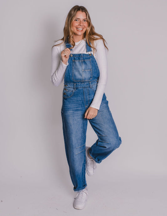 The Denim Barrel Overalls