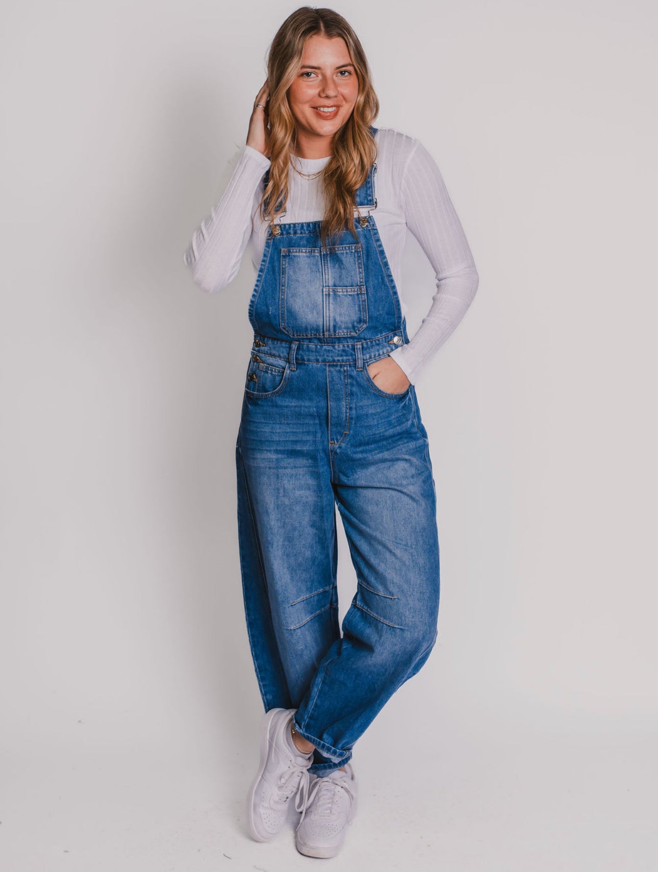 The Denim Barrel Overalls