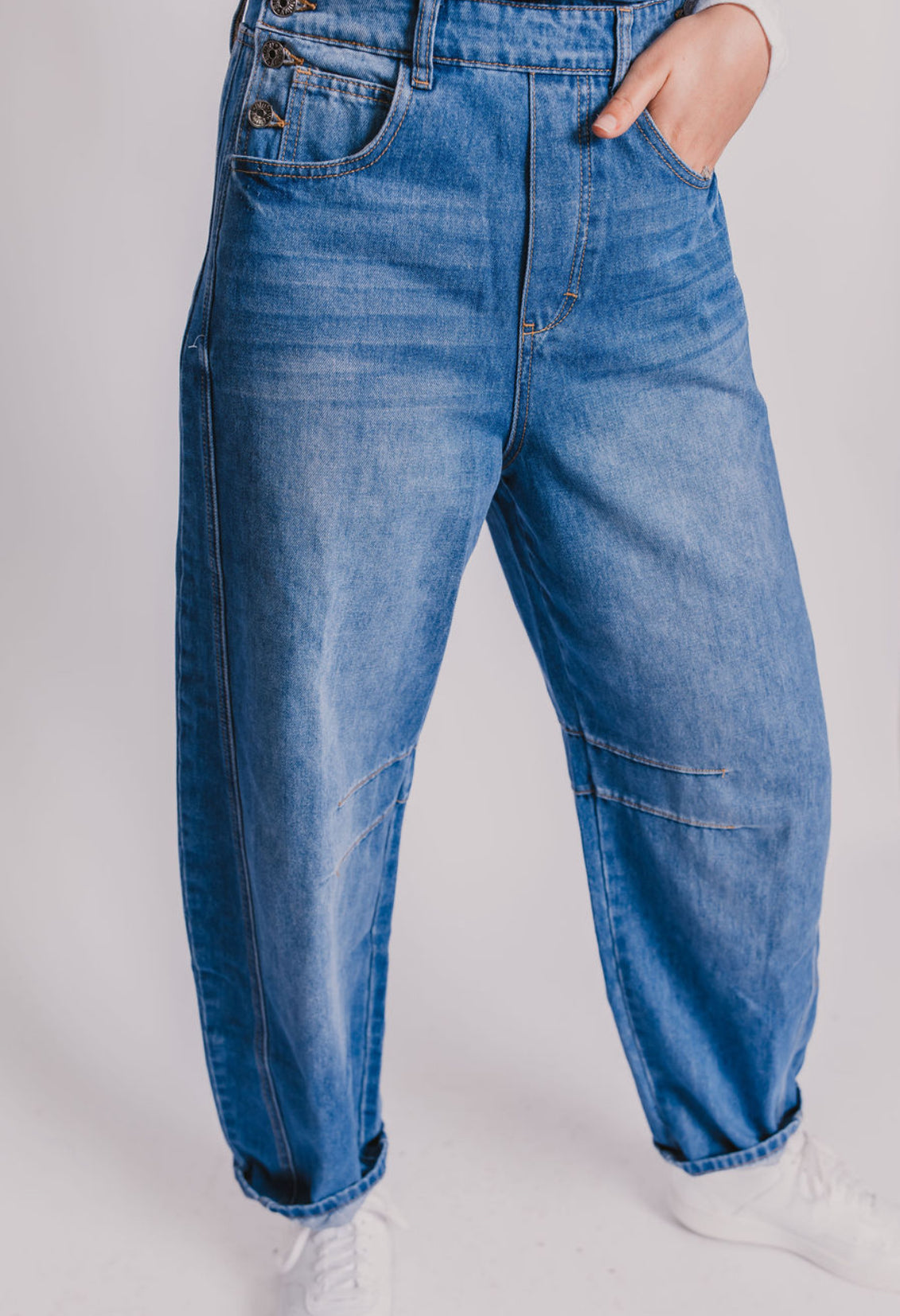 The Denim Barrel Overalls
