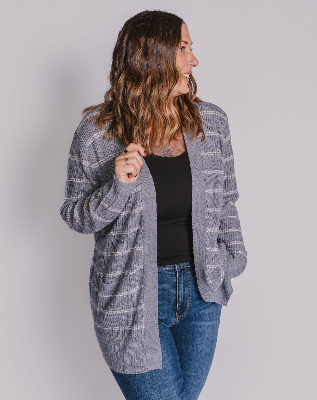 The Blue Knit Cardigan