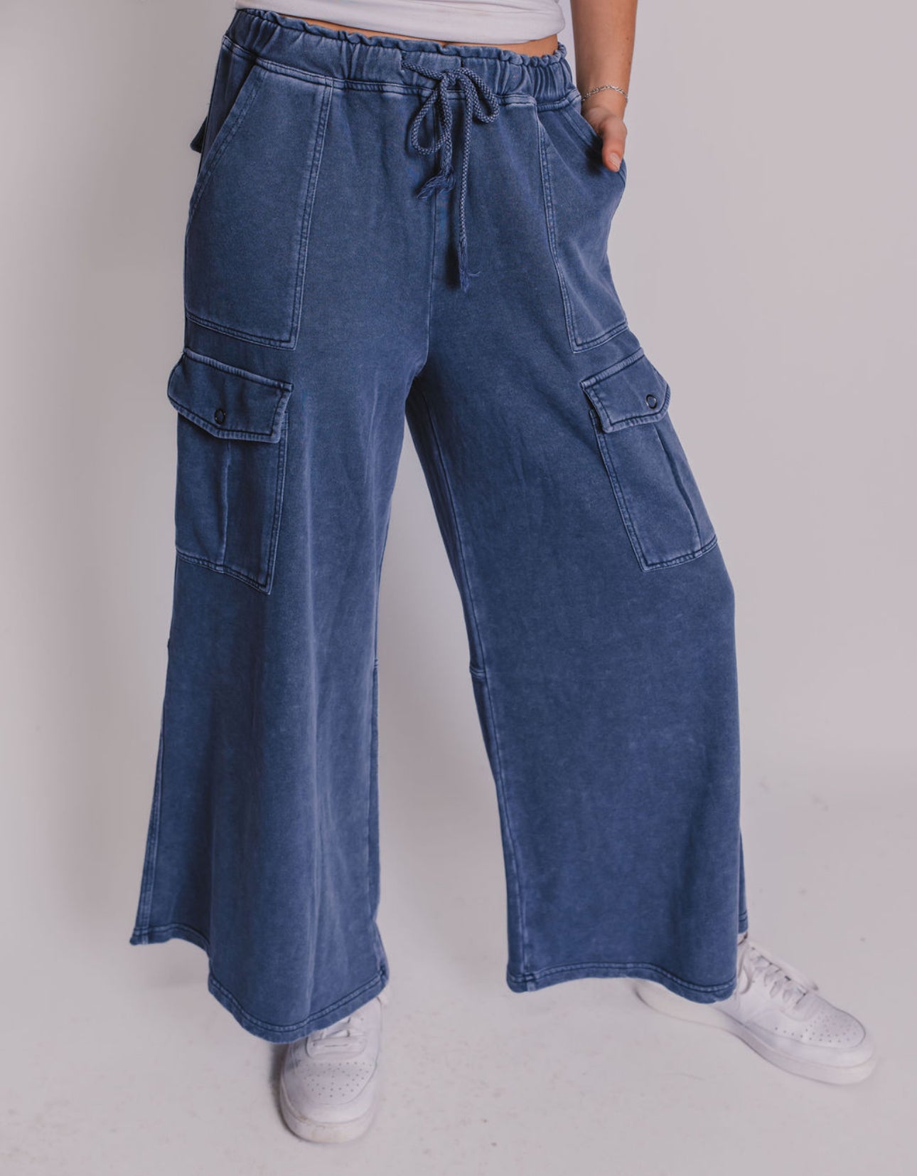 The Cargo Wide Leg Sweatpants