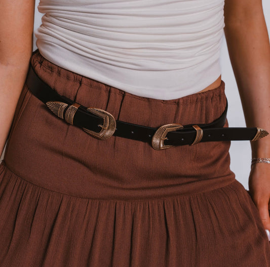 The Double Buckle Western Belt