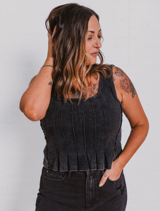 The Palmer Pleated Tank Top