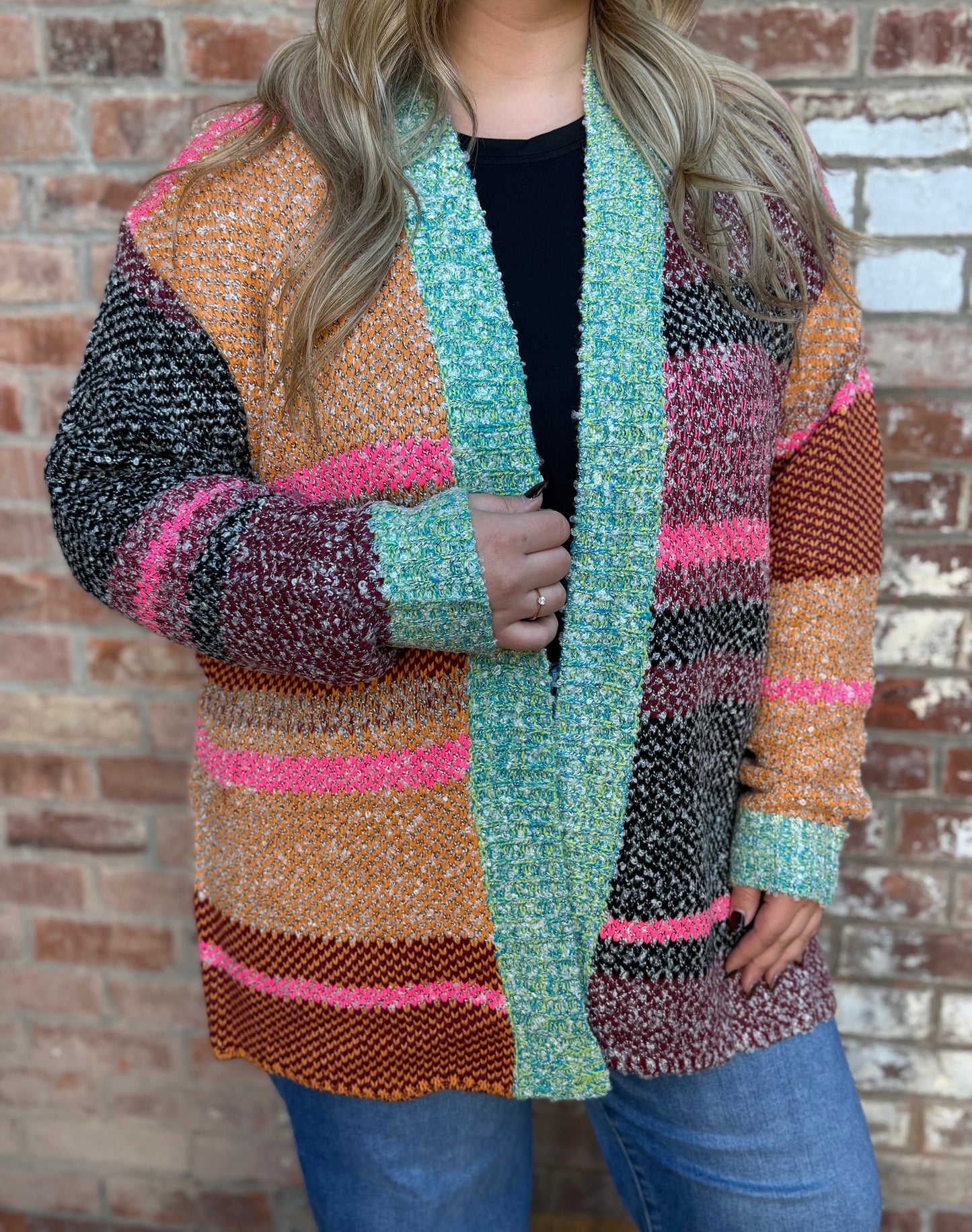 The Multicolored Abstract Cardigan