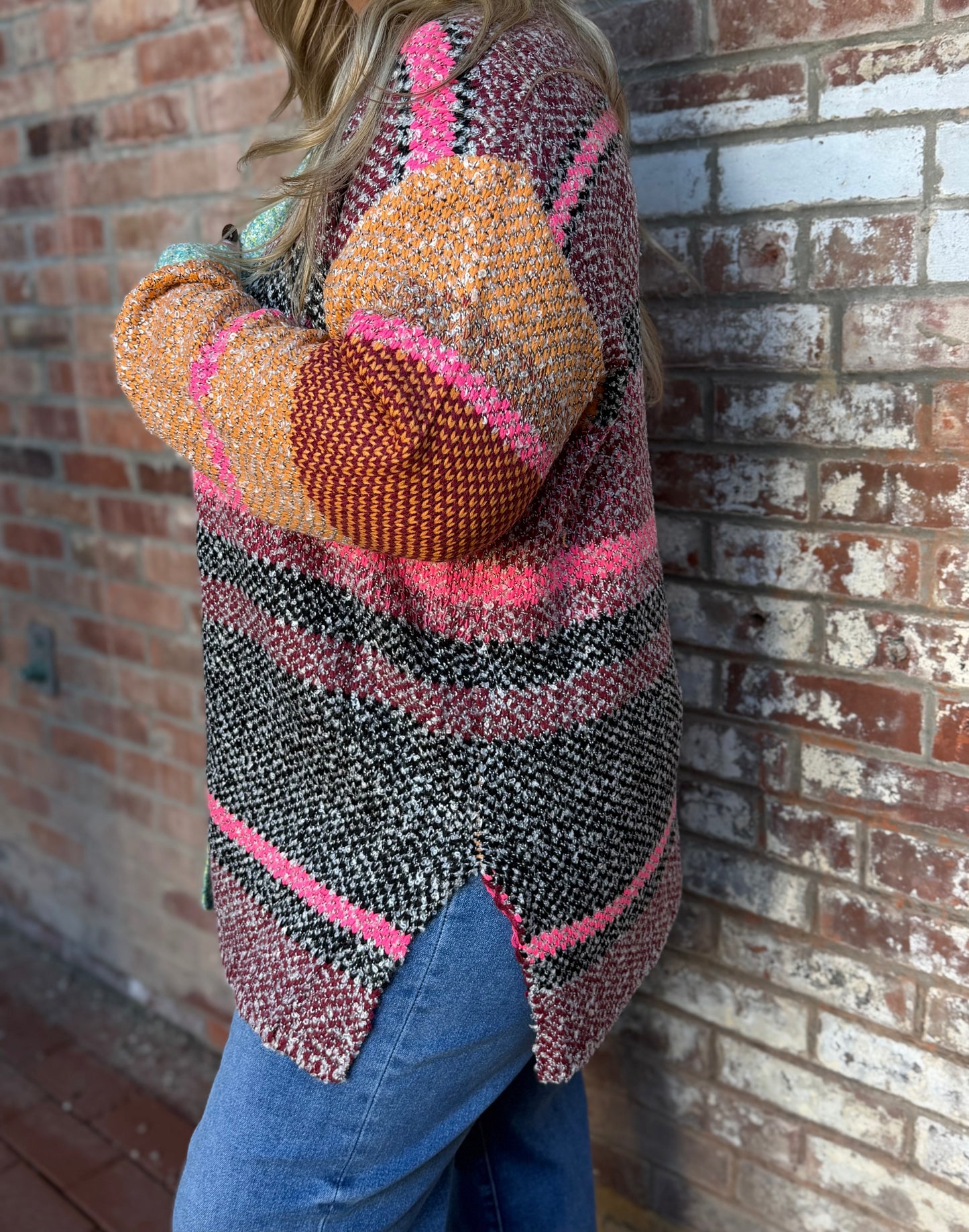 The Multicolored Abstract Cardigan